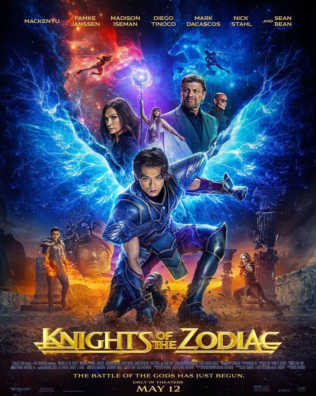 แมคเคนยู รับบท เซย์ย่า ในหนัง เซนต์เซย์ย่า กำเนิดอัศวินจักรราศี Knights of the Zodiac (2023) 